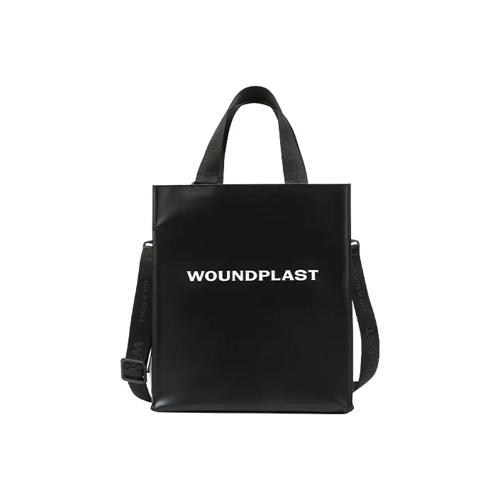 WPT PVC Totes Handbags Large Size Unisex Black-1
