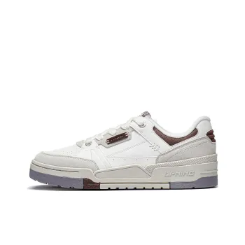 LiNing Journey 1.5 Anti Slip Wear Resistant Low Top Skateboard Shoes Men's White Gray Umber