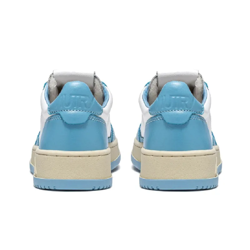 AUTRY Medalist Leather Low 'White Light Blue'-3