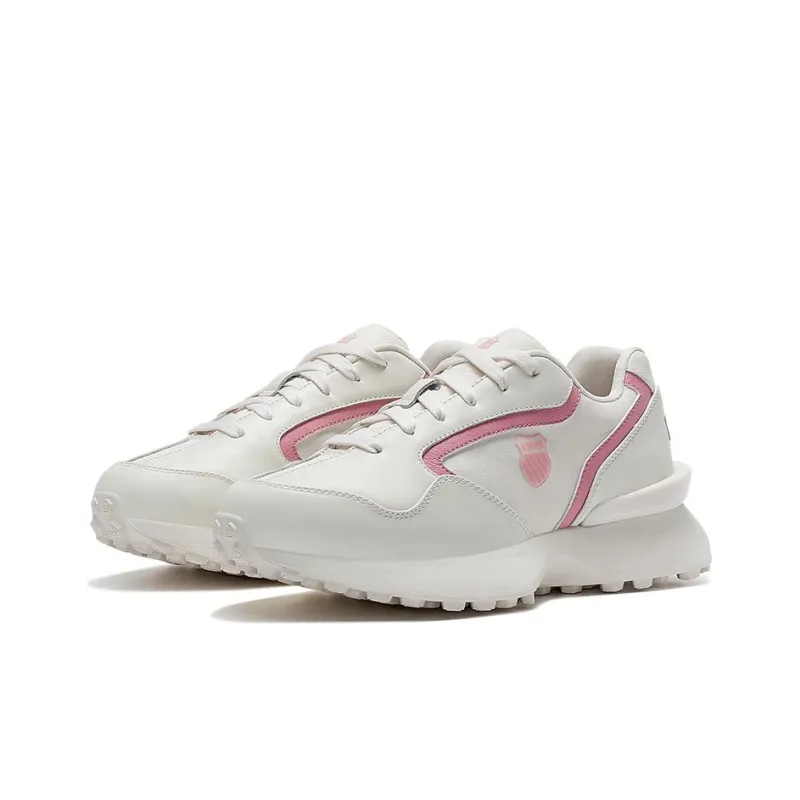 KSWISS Shock Absorbers With Slip Resistant Features Low Top Sports Casual Shoes Women's White Pink-2