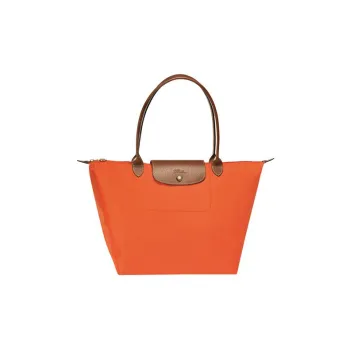 LONGCHAMP Le Pliage Canvas Dumpling Bag, Canvas Bag, Handbag, Shoulder Bag Tubas Women's Orange
