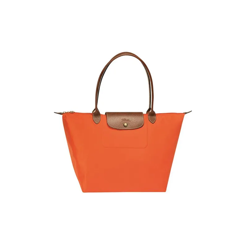 LONGCHAMP Le Pliage Canvas Dumpling Bag, Canvas Bag, Handbag, Shoulder Bag Tubas Women's Orange-0