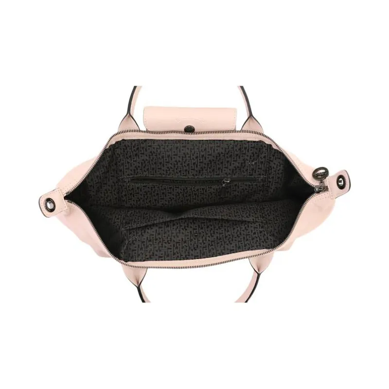 LONGCHAMP Le Pliage Cuir Sheepskin Dumpling Bag Handbags Women's Light Pink-3