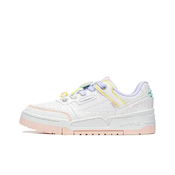 LiNing Journey 1.5 Anti Slip Wear Resistant Low Top Skateboard Shoes Women's White Pink Purple