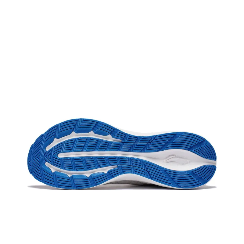 LiNing Light And Shadow Element Anti Slip And Wear Resistant Breathable Low Top Running Shoes Men's White Black Blue-6