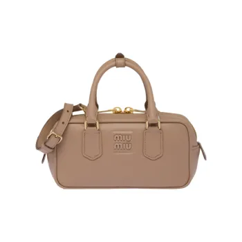 MIU MIU Leather Shoulder Bag, Crossbody Bag, Handbag Women's Cameo Brown