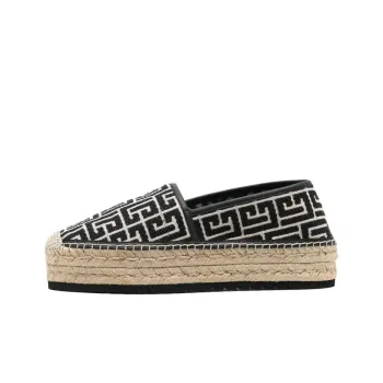 BALMAIN Monogram-jacquard Platform Espadrilles
