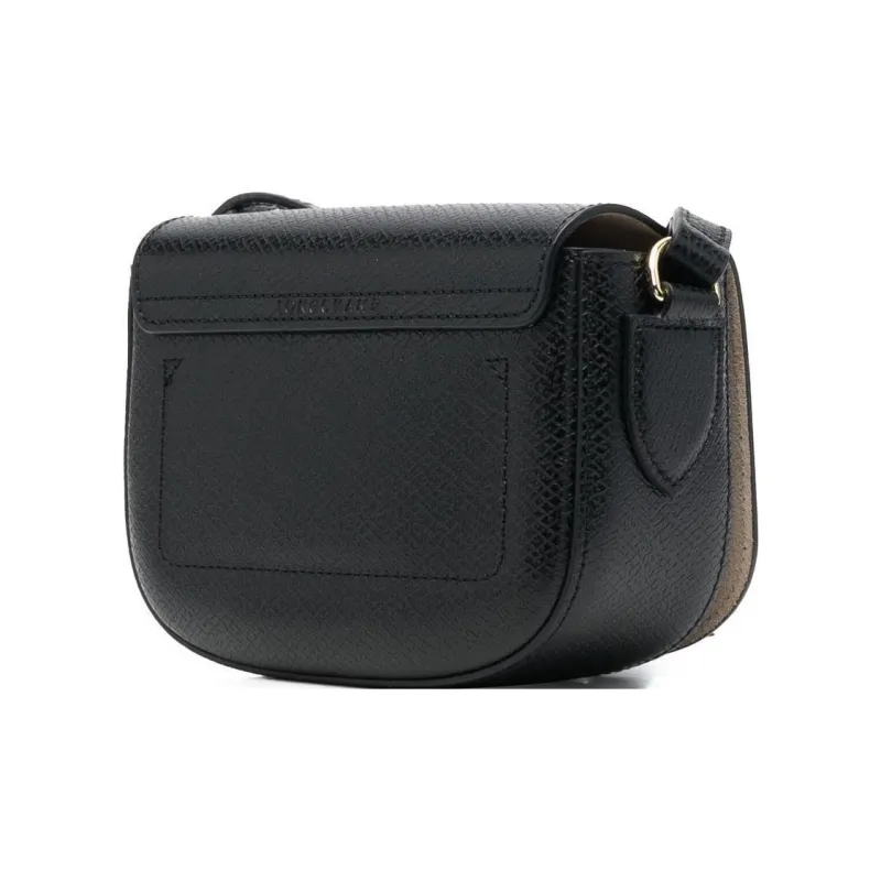 LONGCHAMP Épure Cow Leather Saddle Bag, Crossbody Bag Women's Black-4