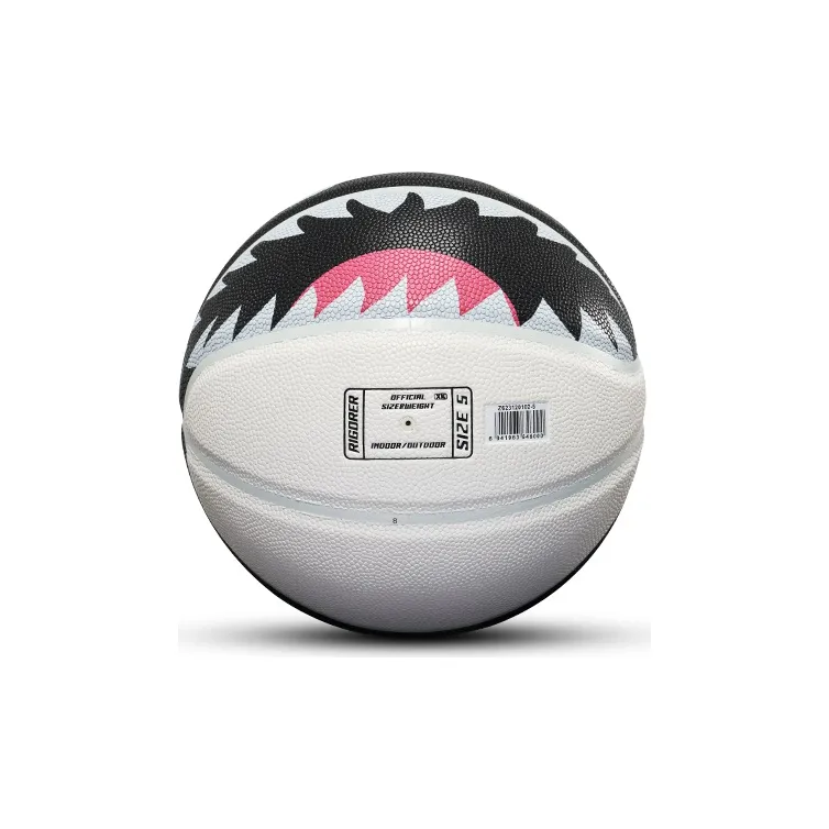 RIGORER Monster Series PU Basketball Black White Size 5 Training Kids'-4
