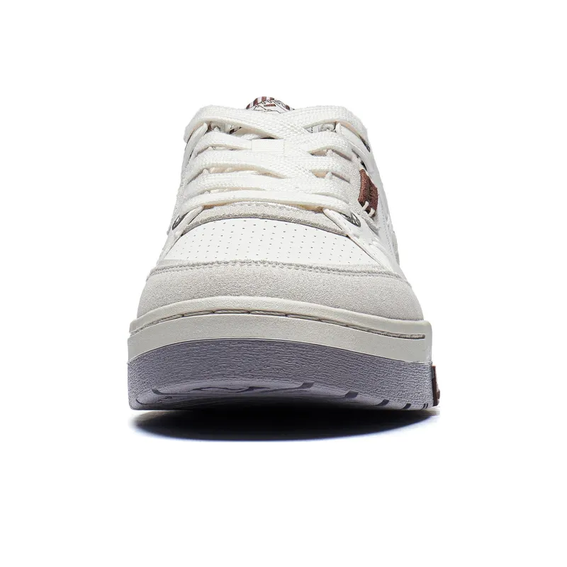 LiNing Journey 1.5 Anti Slip Wear Resistant Low Top Skateboard Shoes Men's White Gray Umber-3