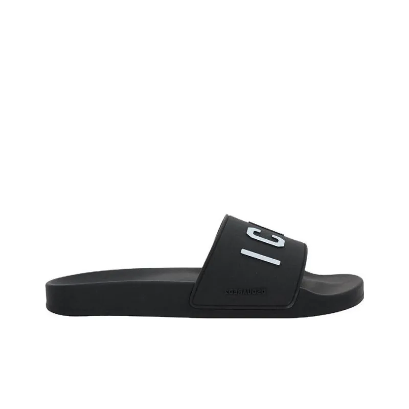 DSQUARED 2 3D Logo Lettering Slip On Slides-1