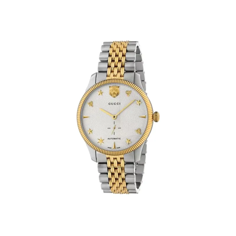 GUCCI Wrist Watch Automatic Mechanical Movement Stainless Steel Watchband White Dial Men's Watches-0