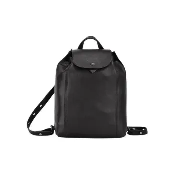 LONGCHAMP Sheepskin Backpack Medium Size Women's Black