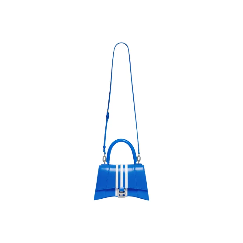 Balenciaga Adidas Collaboration Hourglass Cow Leather Hourglass Bag Crossbody Handbag Small Size Women's Blue-5