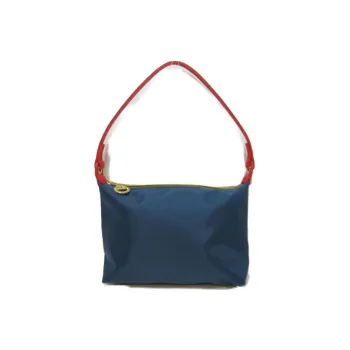 LONGCHAMP Le Pliage Re play Cow Leather Trim Shoulder Bag Handbag Shoulder Bag Women's Blue & Green