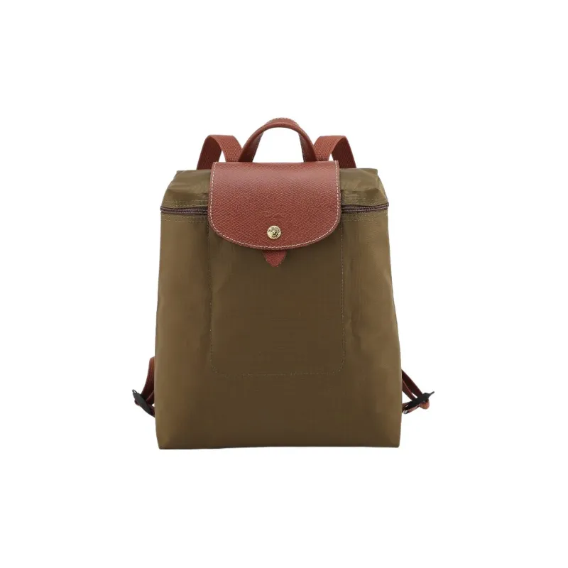 LONGCHAMP Le Pliage Fabric Backpack Women's Army Green-0