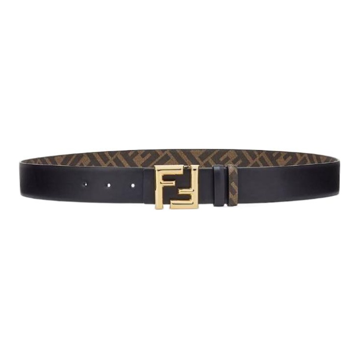FENDI Leather Belts Men Black Brown POIZON