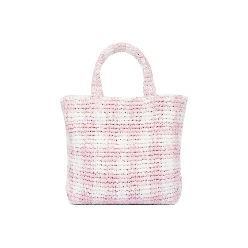 PRADA Straw, Wicker, And Raffia Handbag Small Size Women's Snow Pink-1