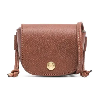 LONGCHAMP Cow Leather Shoulder Bag Crossbody Bag Coin Purses Regular Women's Brown