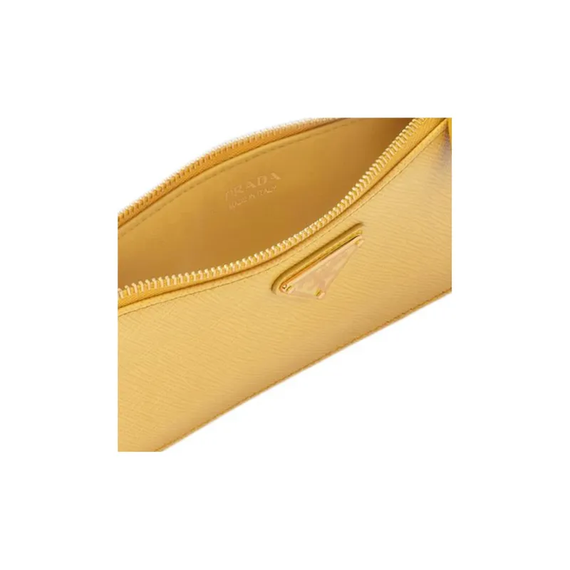 PRADA Saffiano Leather Card Holder Women's Sunlight Yellow-4