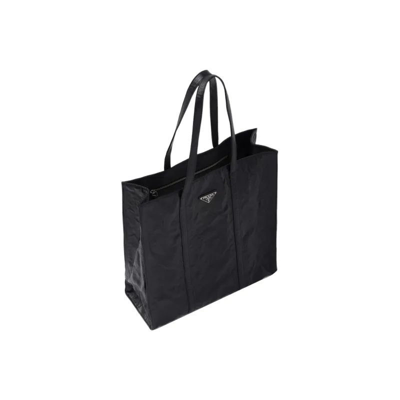 PRADA Soft Sheep Leather Tote Bag, Shopping Bag, Shoulder Bag, Handbag Medium Size Women's Black-2