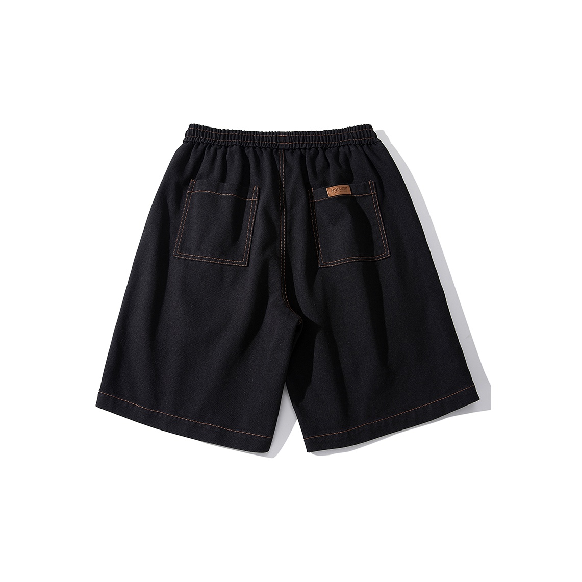 AMBER LIGHT Denim Shorts Unisex Black M - POIZON