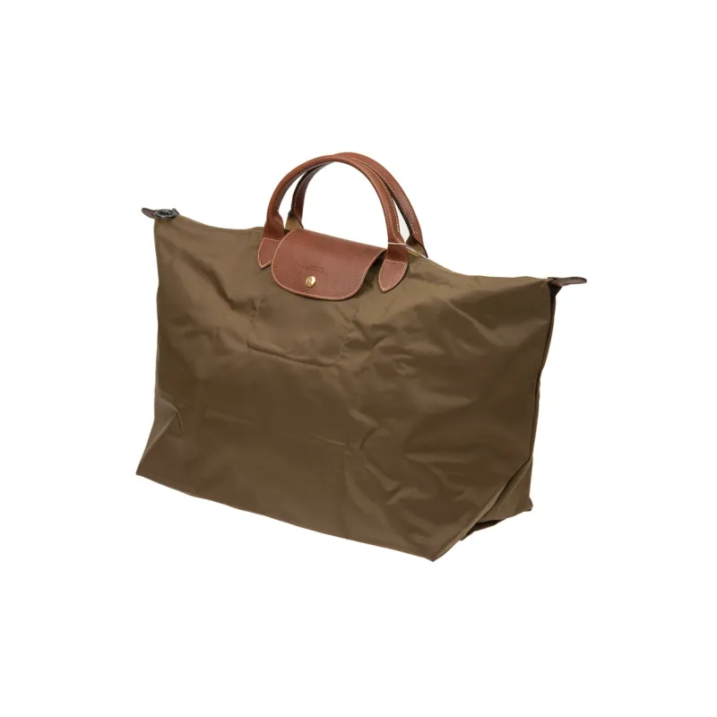 LONGCHAMP Fabric Travel Bag Portable Large Size Women's Khaki-1