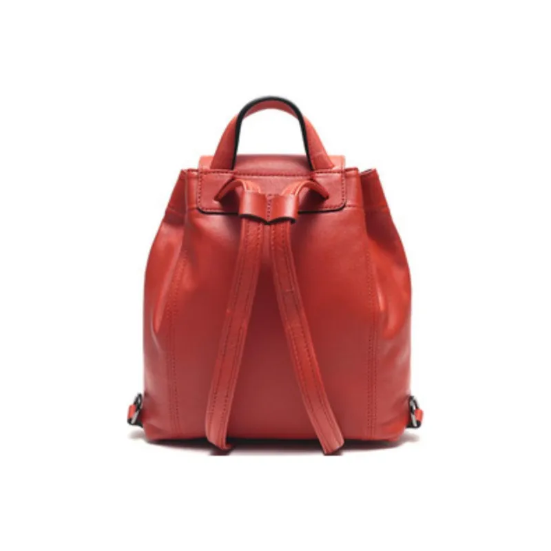 LONGCHAMP Le Pliage Cuir Sheepskin Backpack Mini Women's Rusty Red-2