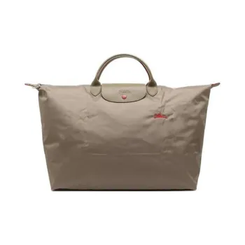 LONGCHAMP Le Pliage Fabric Travel Bag Dumpling Bag Handbag Large Size Unisex Brown