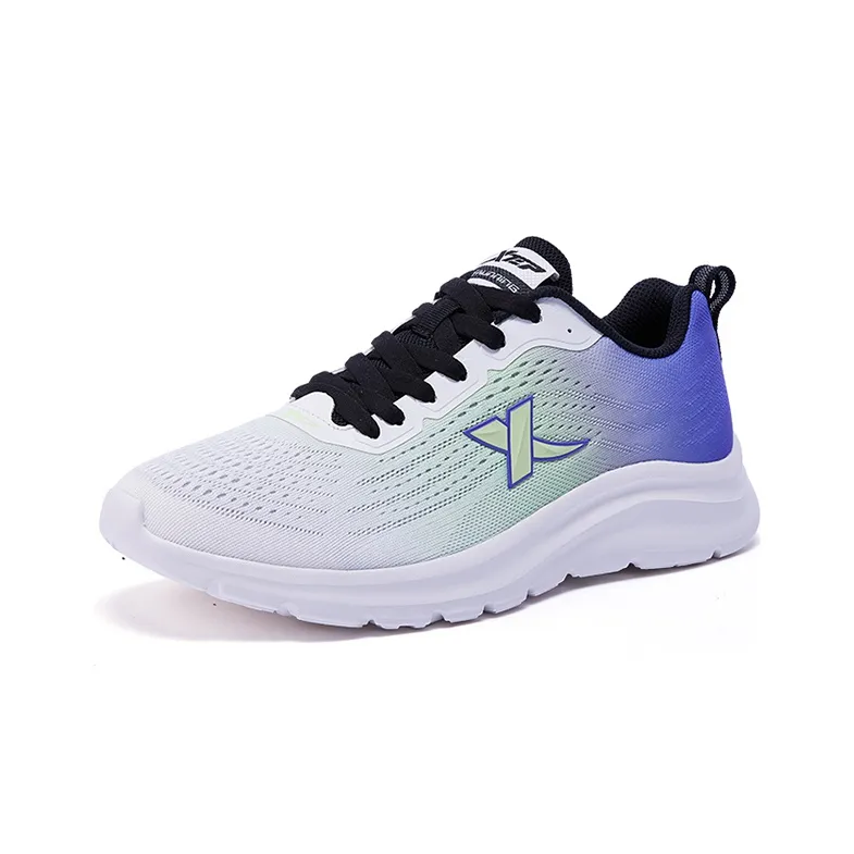 XTEP Breathable Rebound Anti Slip And Wear Resistant Low Top Running Shoes Men's White Purple Green-1