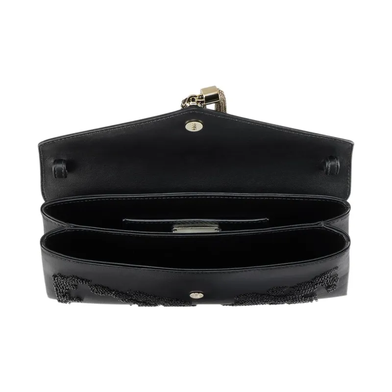 BVLGARI SERPENTI Calfskin Clutch Small Size Women's Black-3