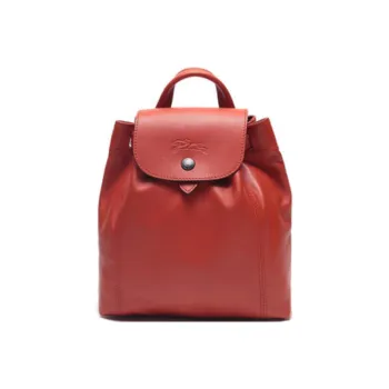 LONGCHAMP Le Pliage Cuir Sheepskin Backpack Mini Women's Rusty Red