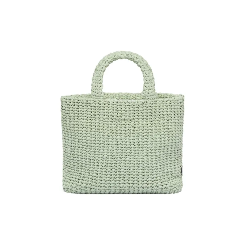 PRADA Straw And Wicker And Raffia Handbag Small Size Women's Aqua Green-1