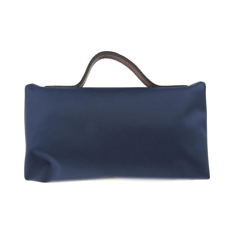 LONGCHAMP Le Pliage Canvas Portable Makeup Bag Clutch Unisex Navy-4