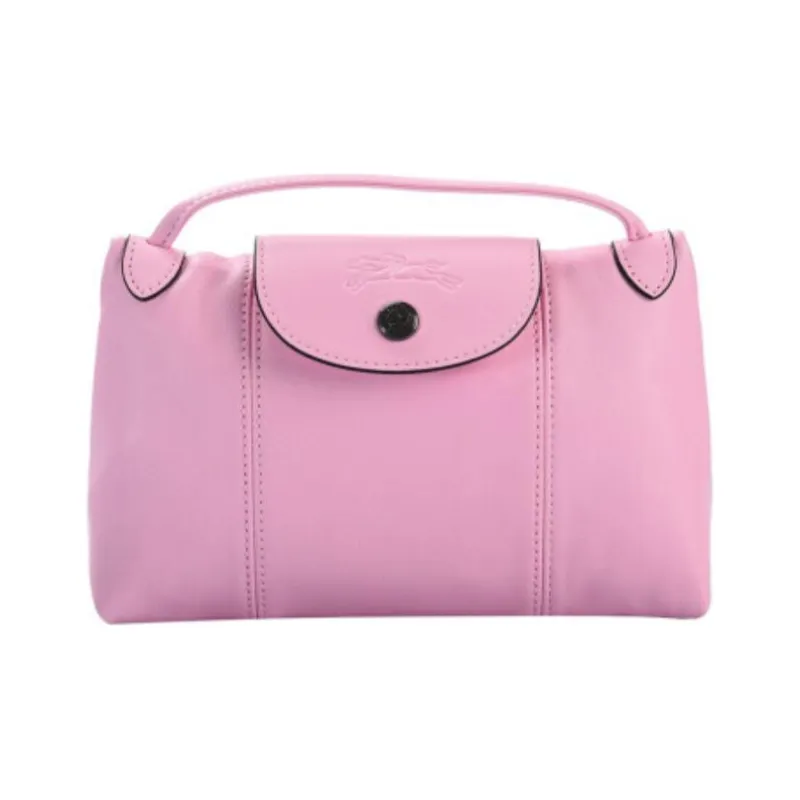 LONGCHAMP Le Pliage Cuir Sheepskin Shoulder Bag Crossbody Bag Regular Women's Pink-0