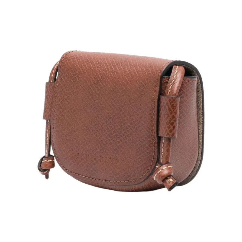 LONGCHAMP Cow Leather Shoulder Bag, Crossbody Bag, Coin Purse Regular Women's Brown-1