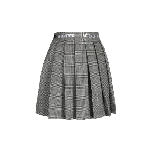 Vetements Casual Short Skirts Women's Gray