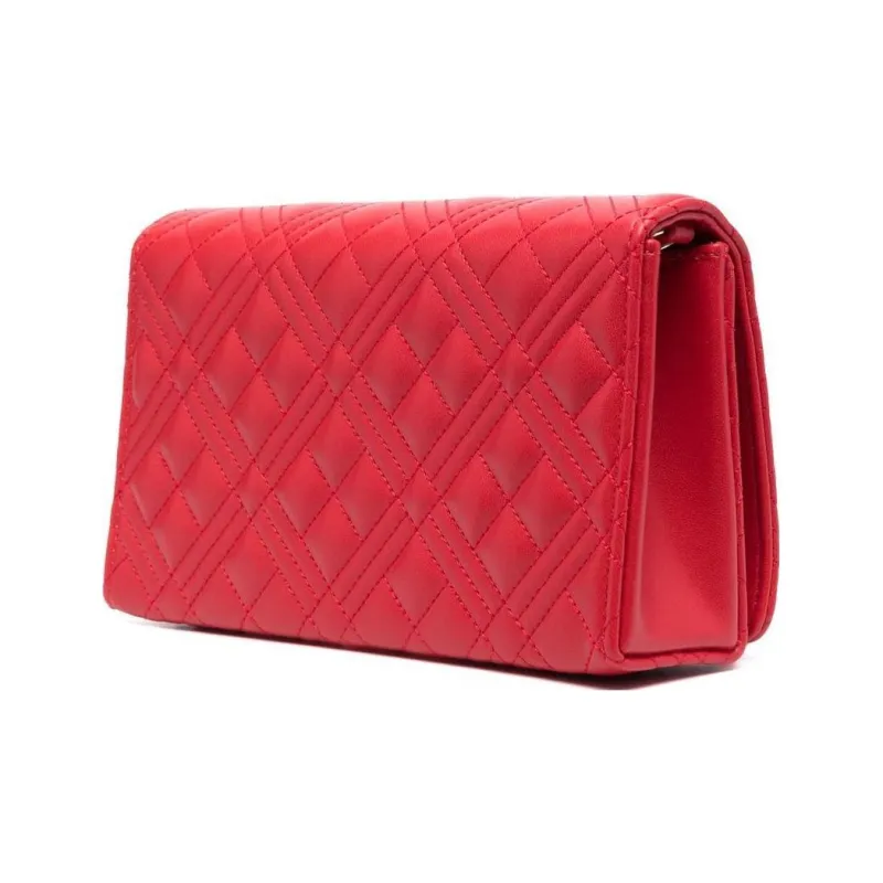 LOVE MOSCHINO Polyurethane Handheld Shoulder Bag Crossbody Bag Women's Red-1