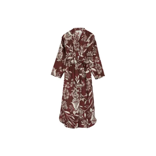 'S MAX MARA Long-Sleeved Dresses Women's Red Brown