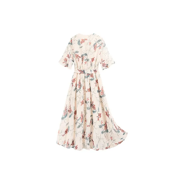MOPB Short Sleeved Dresses Women's Includes Gift Box Sets Beige-3