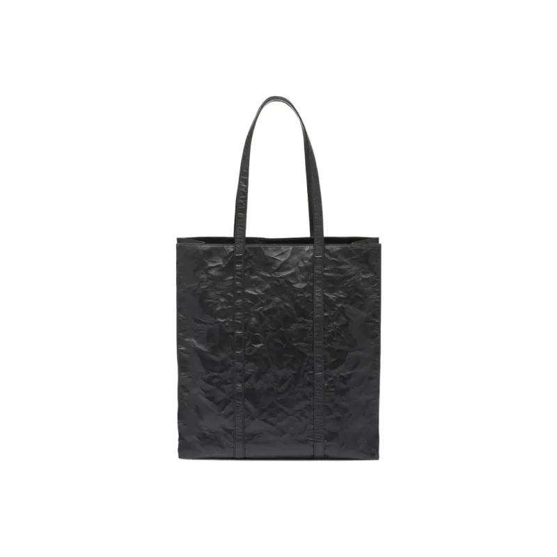 PRADA Soft Sheep Leather Tote Bag, Shopping Bag, Shoulder Bag, Handbag Medium Size Women's Black-1