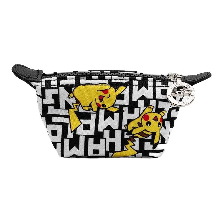 LONGCHAMP Pokémon Collaboration Le Pliage Polyamide Canvas Coin Purse Mini Unisex Black-3