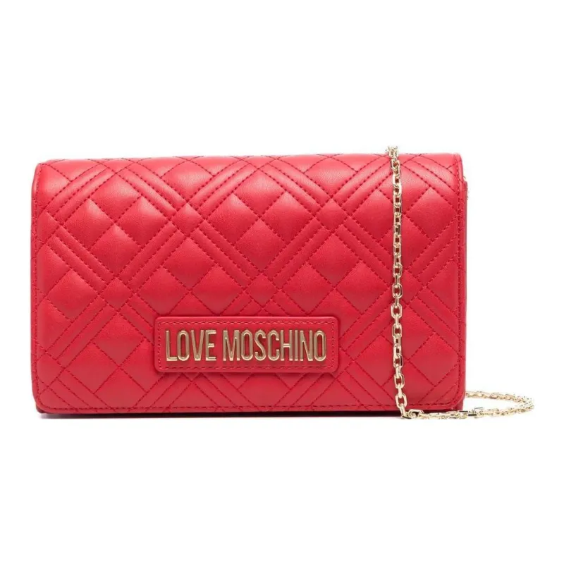 LOVE MOSCHINO Polyurethane Handheld Shoulder Bag Crossbody Bag Women's Red-0
