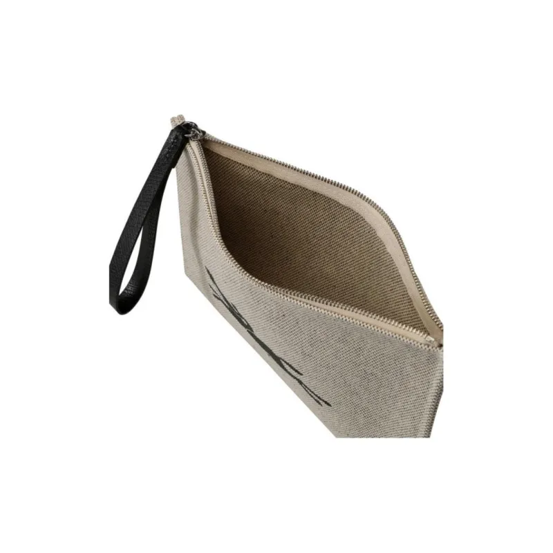 LONGCHAMP Roseau Cotton Canvas Small Clutch Bag Unisex Linen-3