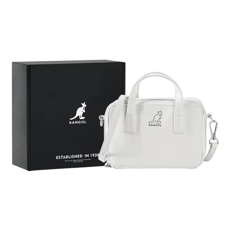 KANGOL PU Camera Bag, Tofu Bag, Handbag, Shoulder Bag, Crossbody Bag Regular Women's Multicolor-6