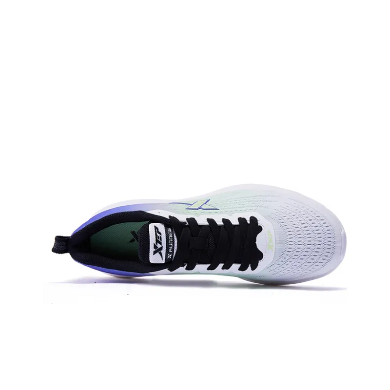 XTEP Breathable Rebound Anti Slip And Wear Resistant Low Top Running Shoes Men's White Purple Green-2