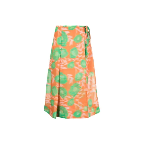 GANNI Floral-print A-line Skirt