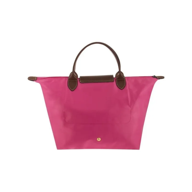 LONGCHAMP Le Pliage Cow Leather Dumpling Bag Handbags Medium Size Women's Pink-2