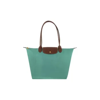 LONGCHAMP Cow Leather Trim Dumpling Bag Handbag, Shoulder Bag Women's Blue