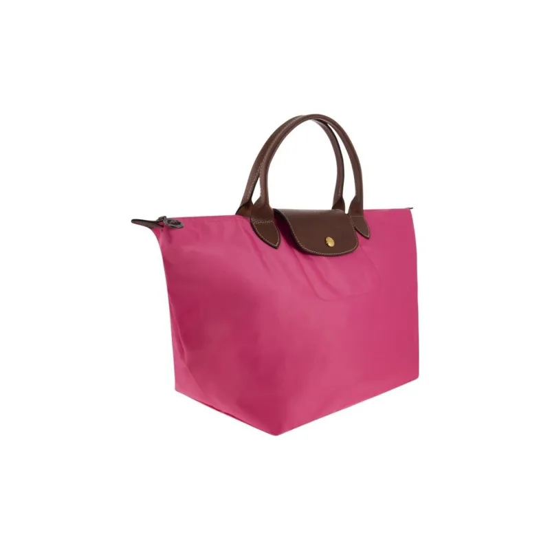 LONGCHAMP Le Pliage Cow Leather Dumpling Bag Handbags Medium Size Women's Pink-1